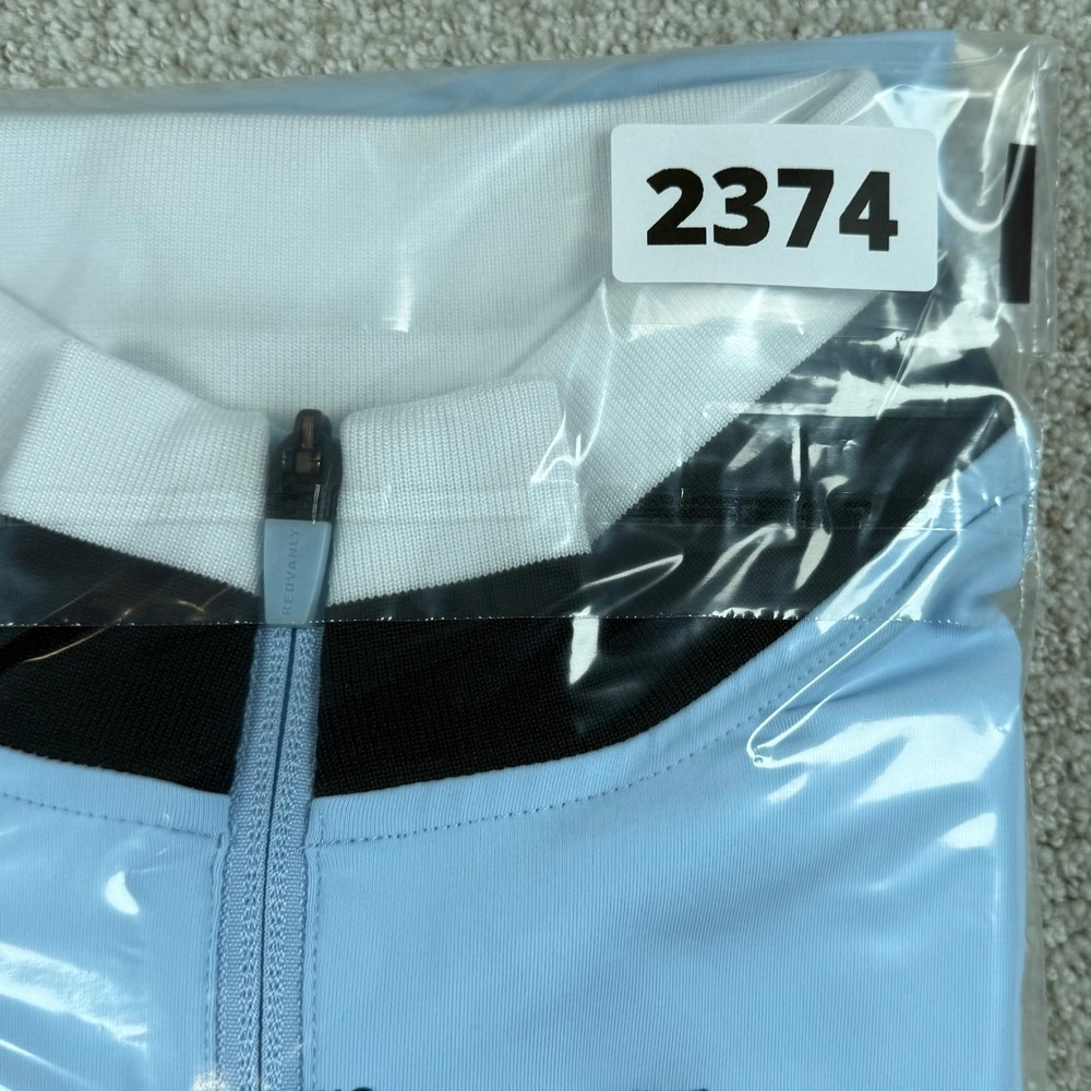 REDVANLY Mens Medium Light Blue 1/4 Zip Stretch Performance Golf Pullover - Picture 9 of 9